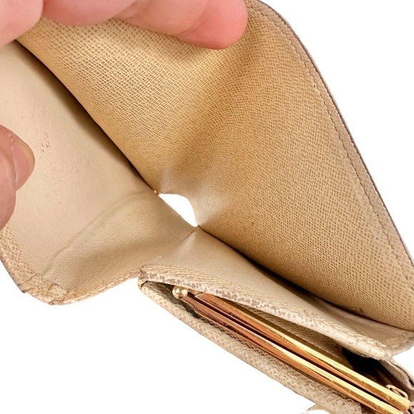 Louis Vuitton Damier Azur Kisslock Wallet, Dustbag, & Shopping Bag Authentic - Picture 8 of 16